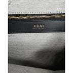 Versace Wit Top HandleLeren logo crossbody Tote Tas - MARANOS