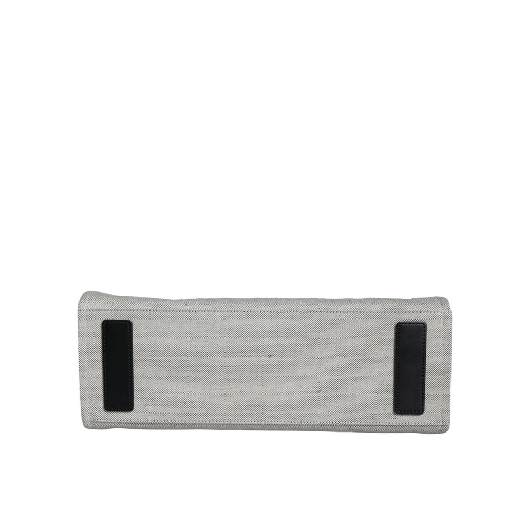 Versace Wit Top HandleLeren logo crossbody Tote Tas - MARANOS