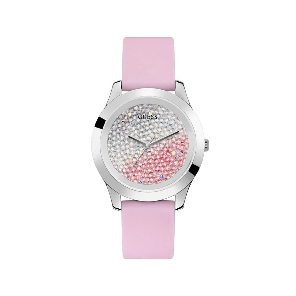 Guess horloge met roze rubberen band - MARANOS