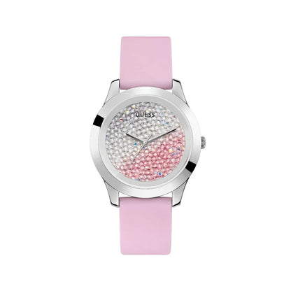Guess horloge met roze rubberen band - MARANOS