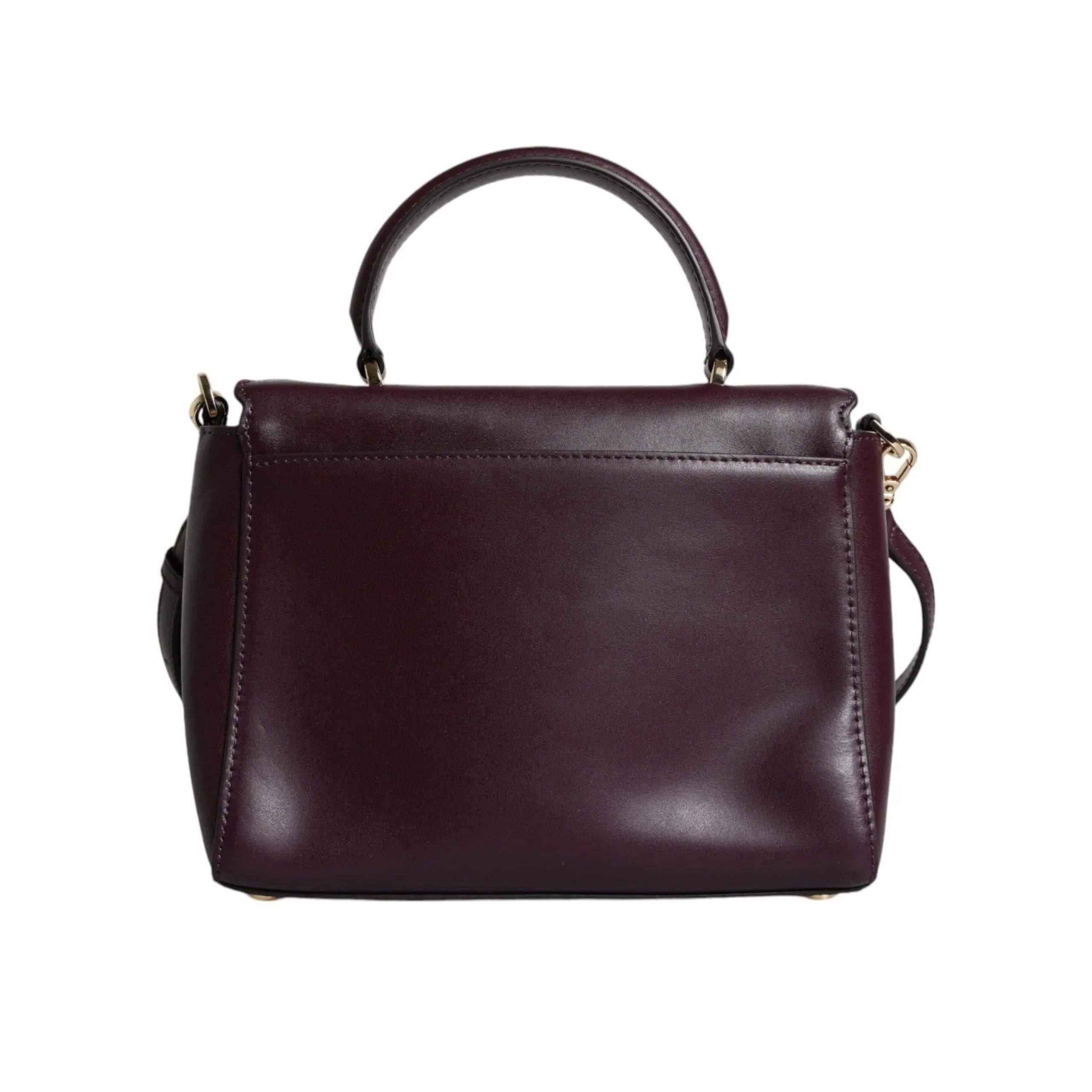 Michael Kors Purple Leren logo Plaque crossbody MINDY Satchel Tas - MARANOS