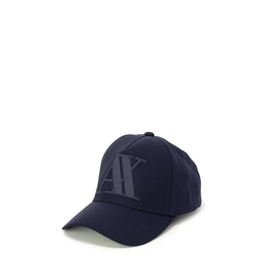 Armani Exchange baseballpet in blauw polyester met AX-logo - MARANOS