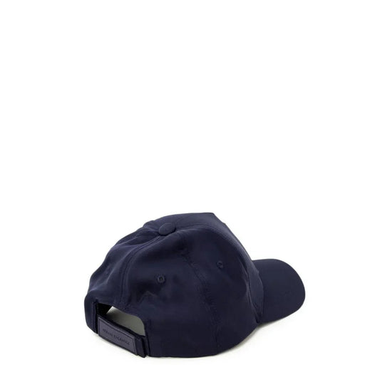 Armani Exchange baseballpet in blauw polyester met AX-logo - MARANOS