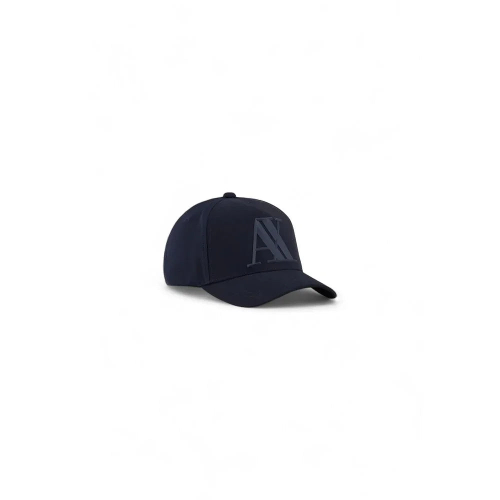 Armani Exchange baseballpet in blauw polyester met AX-logo - MARANOS