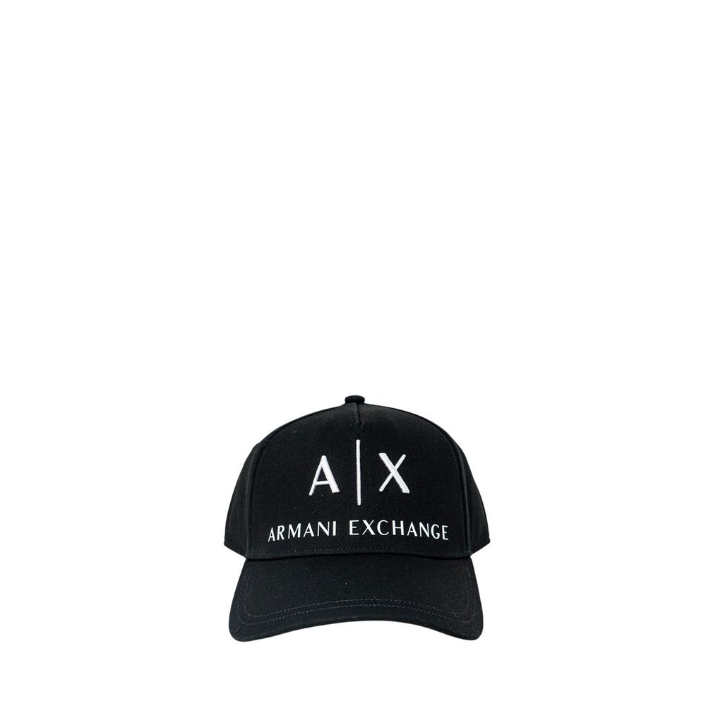 Armani Exchange baseballpet in zwart katoen met logo Armani Exchange