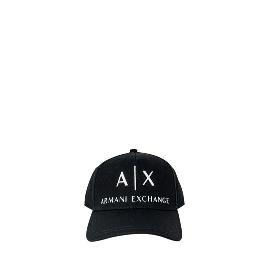 Armani Exchange baseballpet in zwart katoen met logo - MARANOS