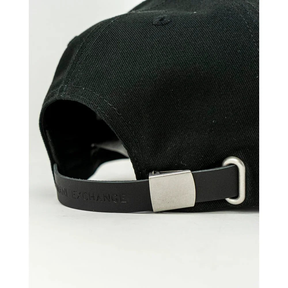 Armani Exchange baseballpet in zwart katoen met logo - MARANOS