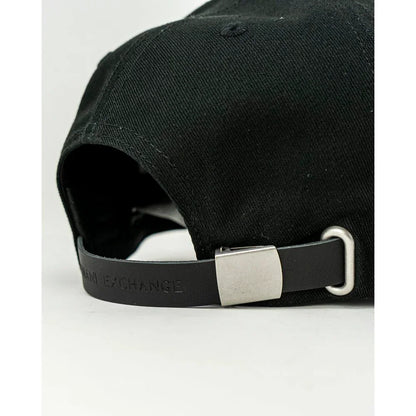 Armani Exchange baseballpet in zwart katoen met logo - MARANOS