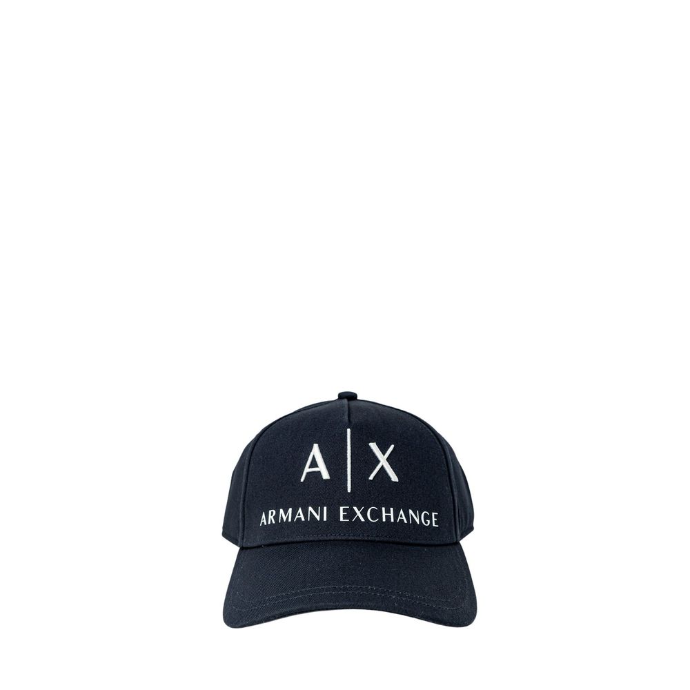 Armani Exchange baseballpet in blauw katoen met logo Armani Exchange