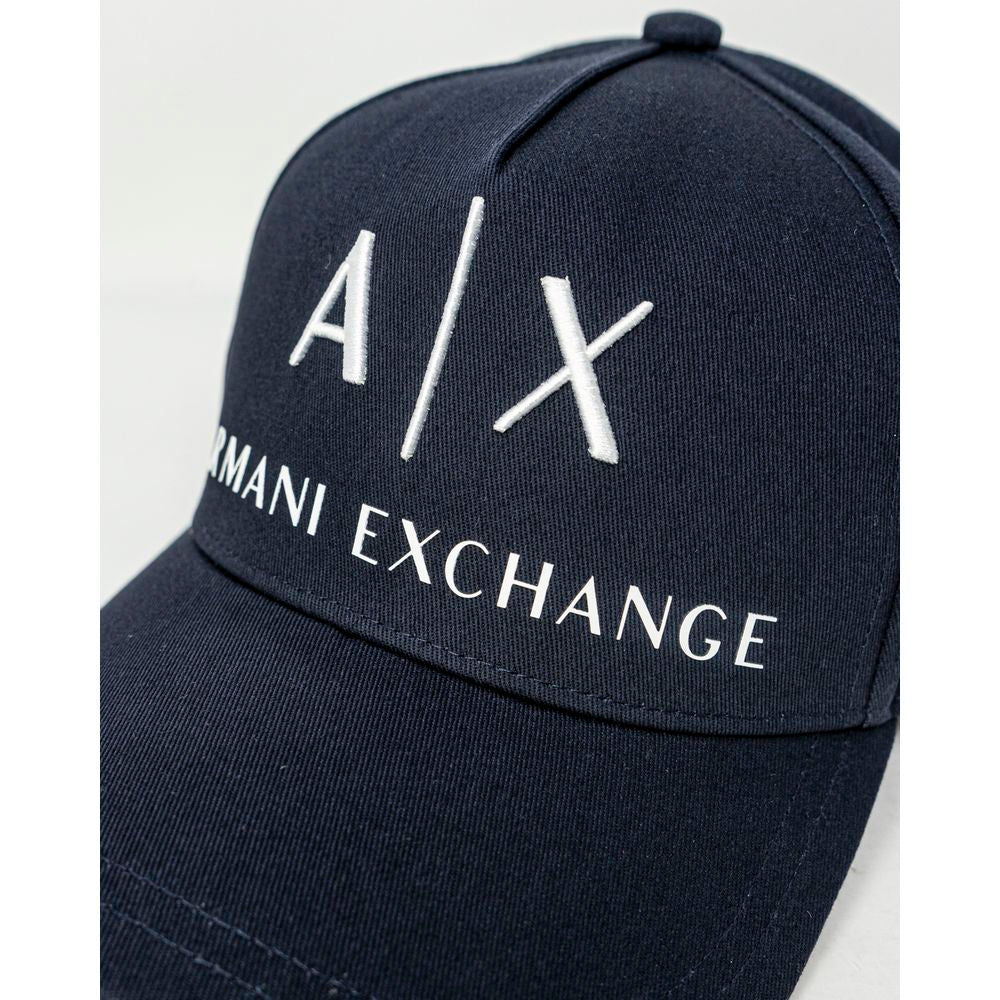 Armani Exchange baseballpet in blauw katoen met logo Armani Exchange