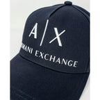 Armani Exchange baseballpet in blauw katoen met logo Armani Exchange