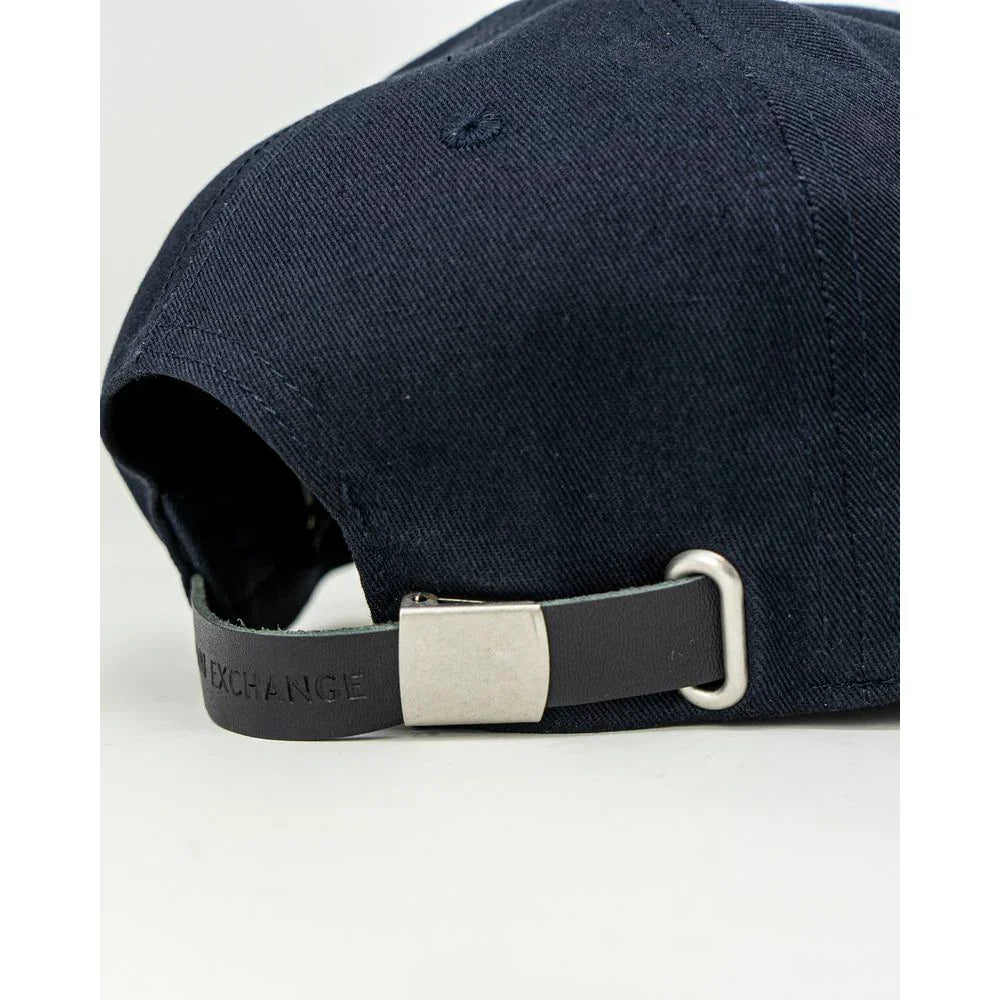 Armani Exchange baseballpet in blauw katoen met logo - MARANOS
