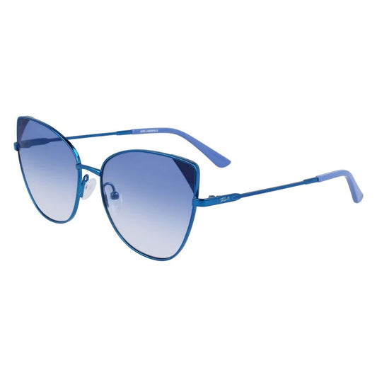 Karl Lagerfeld zonnebril in blauw metaal - MARANOS