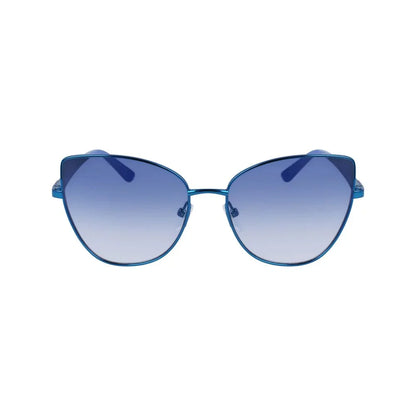 Karl Lagerfeld zonnebril in blauw metaal - MARANOS