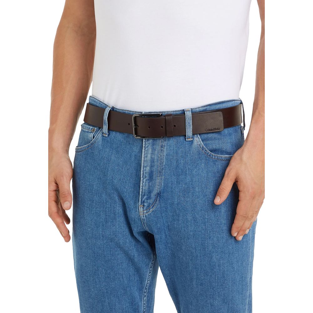 Calvin Klein Brown Leather Belt - MARANOS