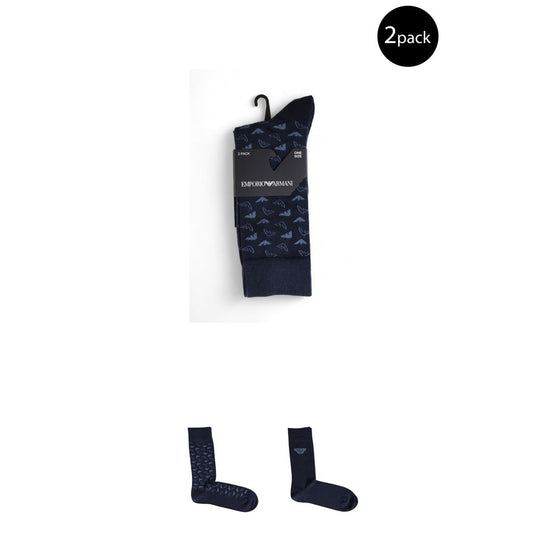 Emporio Armani Underwear Blue Cotton Sock - MARANOS