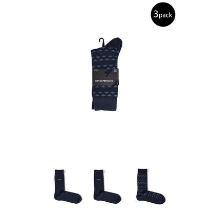 Emporio Armani Underwear Blue Cotton Sock - MARANOS