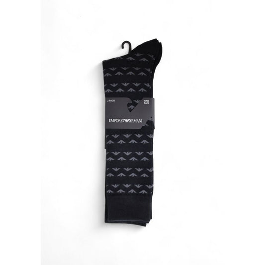 Emporio Armani Underwear Black Cotton Sock - MARANOS
