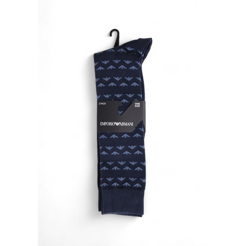 Emporio Armani Underwear Blue Cotton Sock - MARANOS