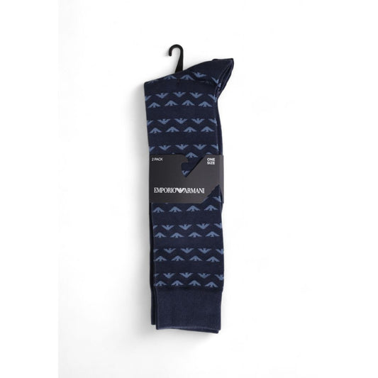 Emporio Armani Underwear Blue Cotton Sock - MARANOS