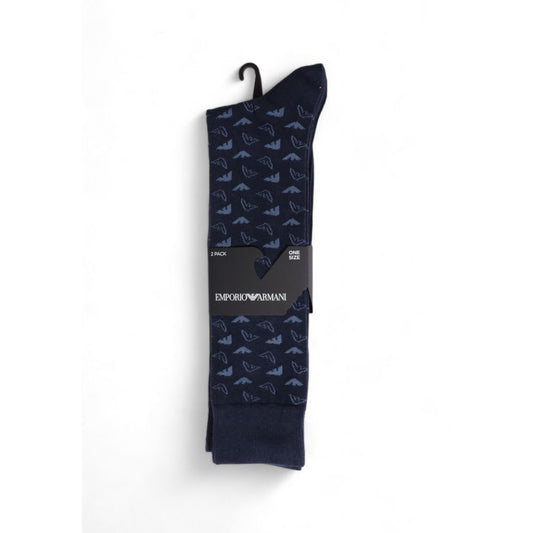 Emporio Armani Underwear Blue Cotton Sock - MARANOS