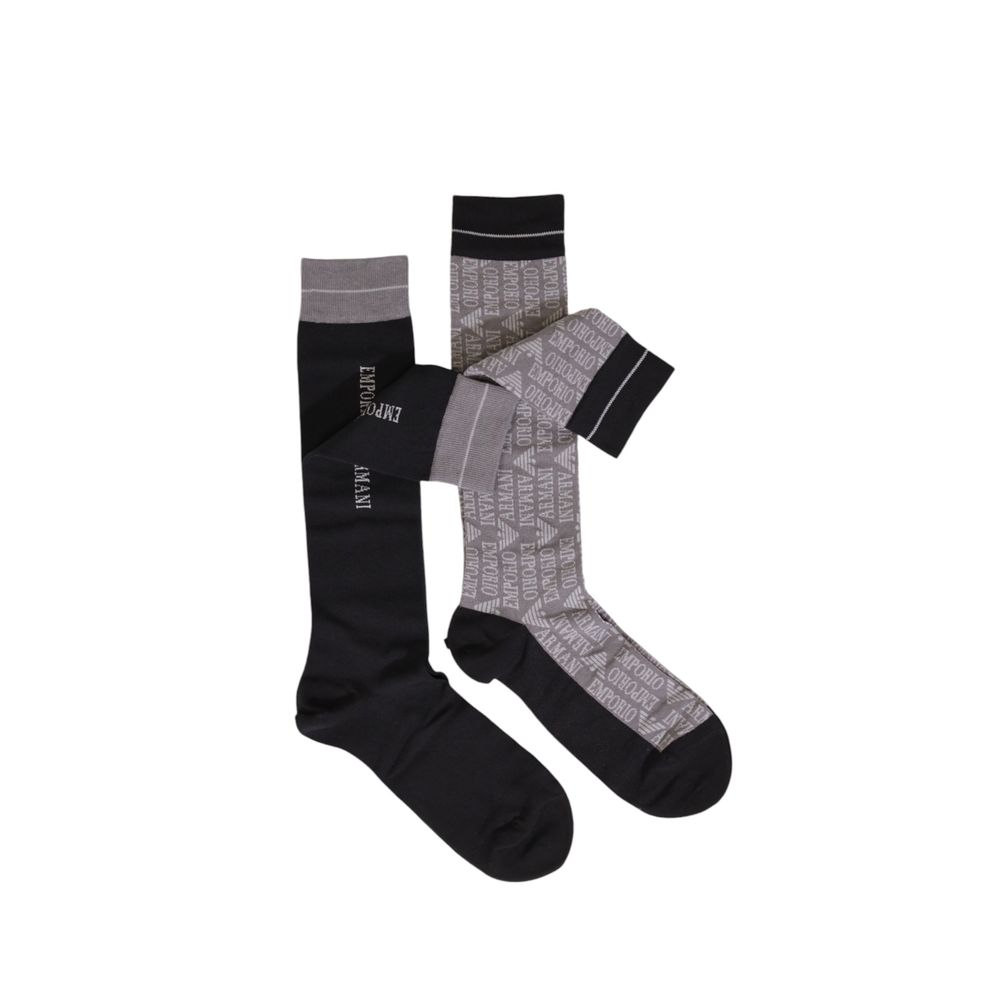 Emporio Armani Underwear Black Cotton Sock - MARANOS