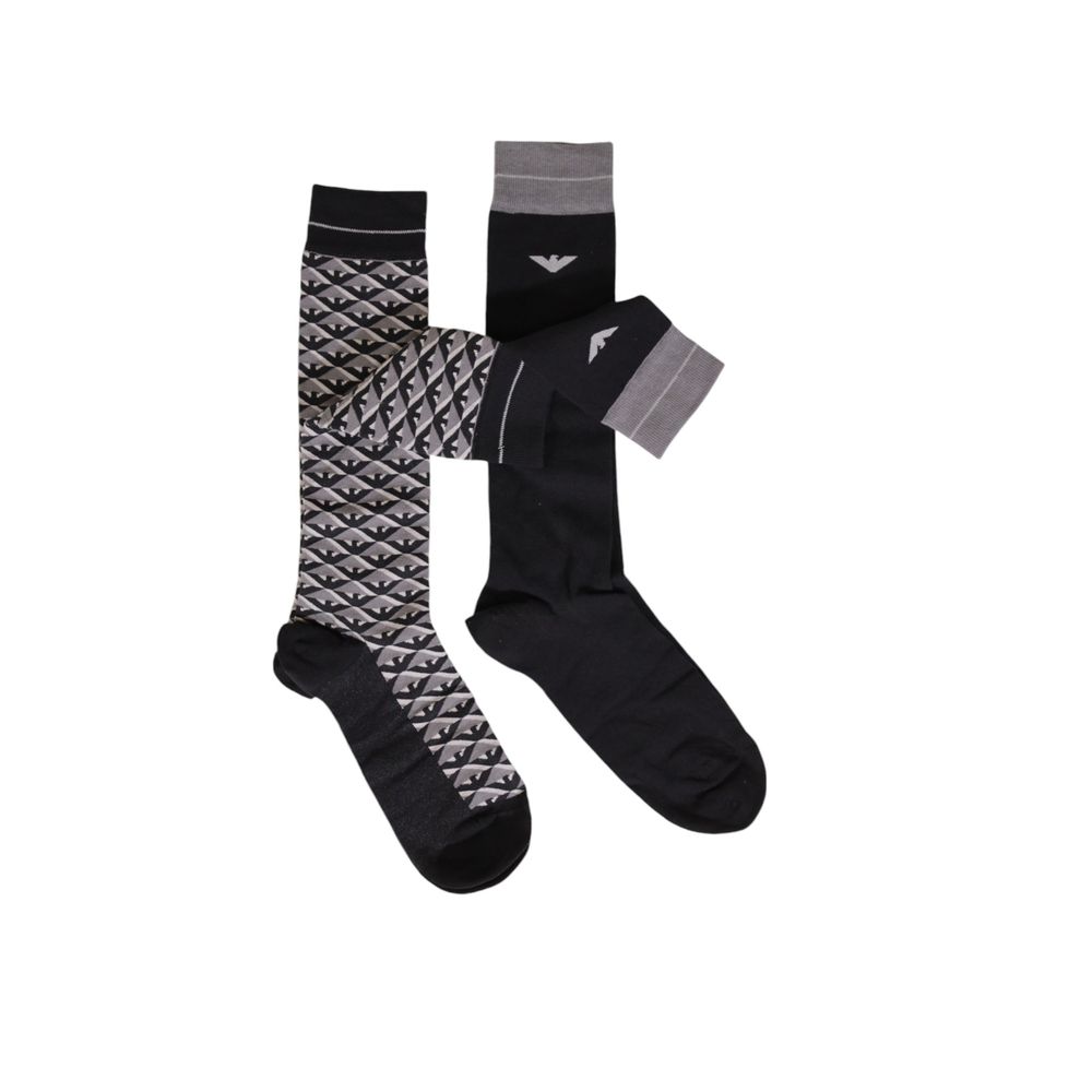 Emporio Armani Underwear Gray Cotton Sock - MARANOS