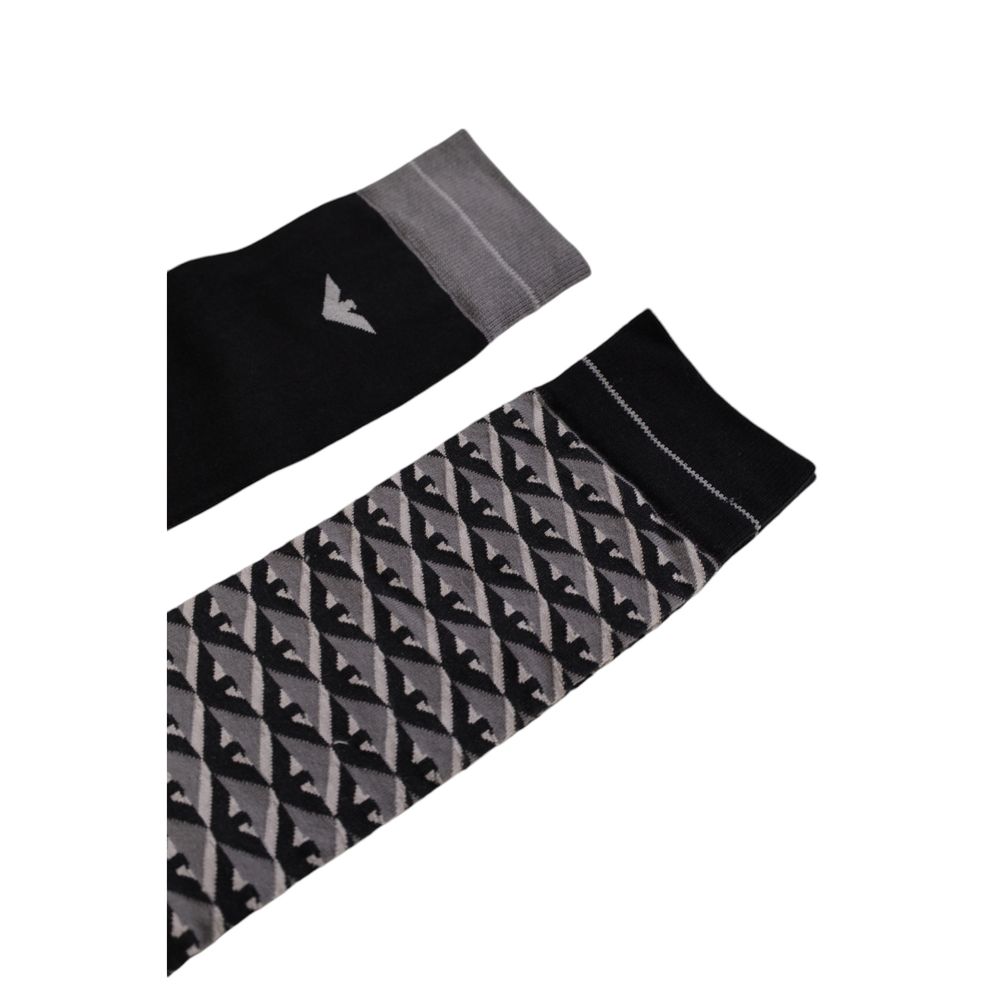 Emporio Armani Underwear Gray Cotton Sock - MARANOS
