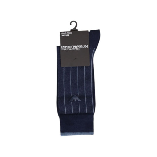 Emporio Armani Underwear Blue Cotton Sock - MARANOS