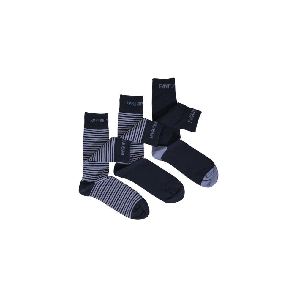 Emporio Armani Underwear Blue Cotton Sock - MARANOS