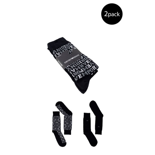 Emporio Armani Underwear Black Cotton Sock - MARANOS