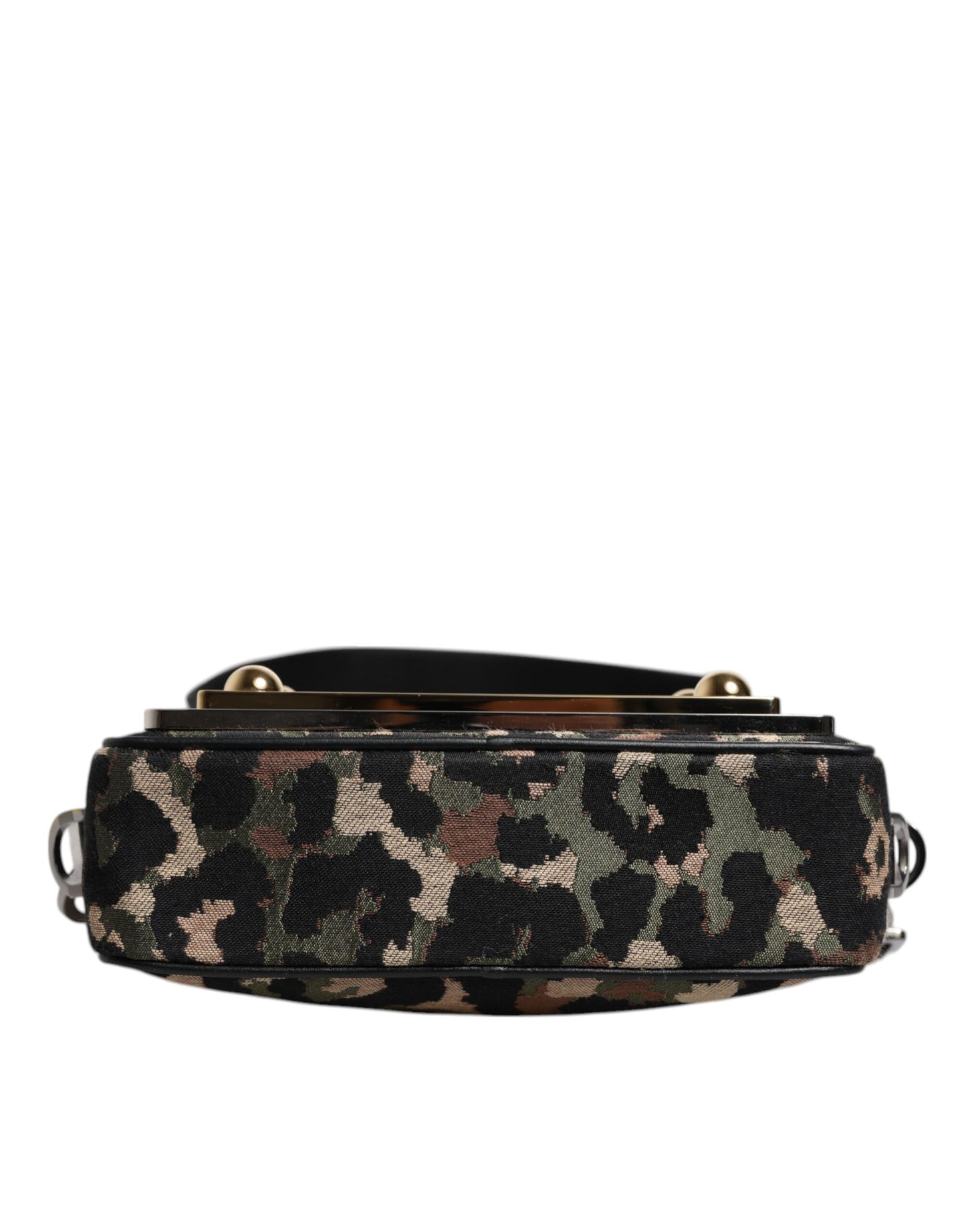 Dolce &amp; Gabbana – Mehrfarbige Umhängetasche aus Jacquard mit DG-Logo und Leopardenmuster