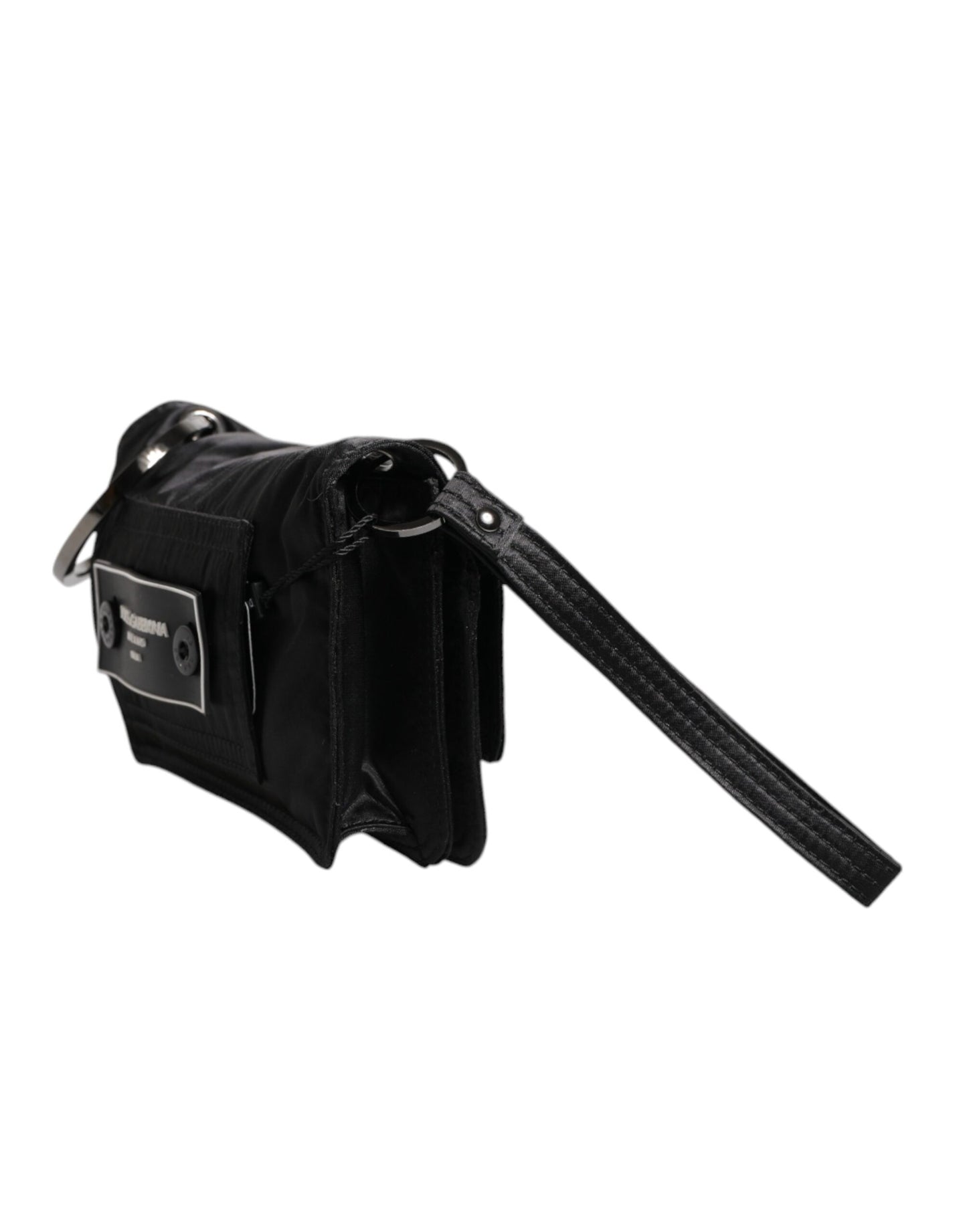 Dolce &amp; Gabbana Black Fabric Clutch/Crossbody Bag with Logo Detail