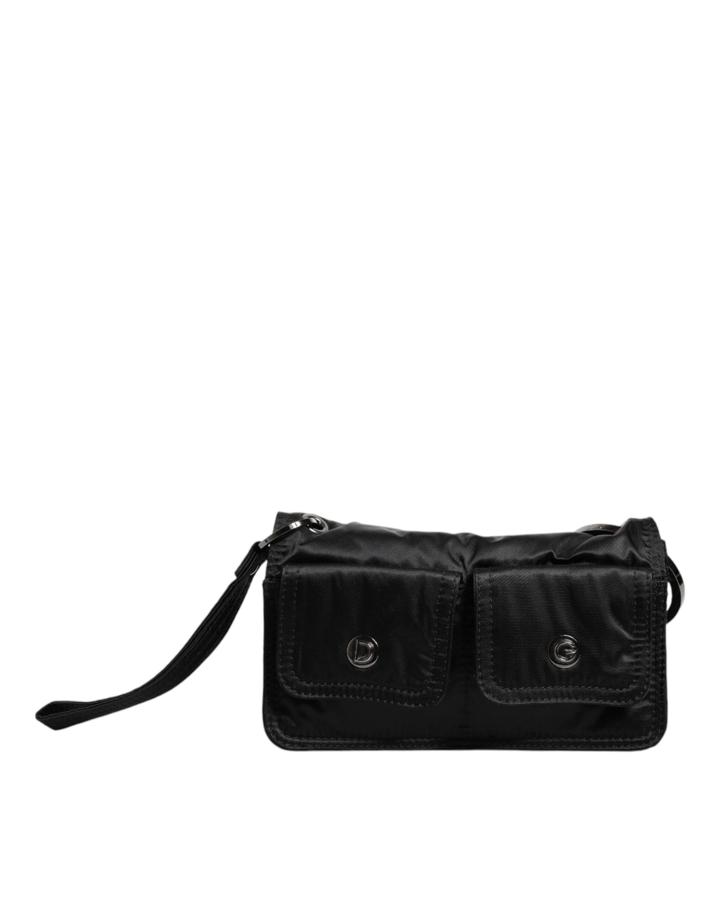Dolce &amp; Gabbana Black Fabric Clutch/Crossbody Bag with Logo Detail
