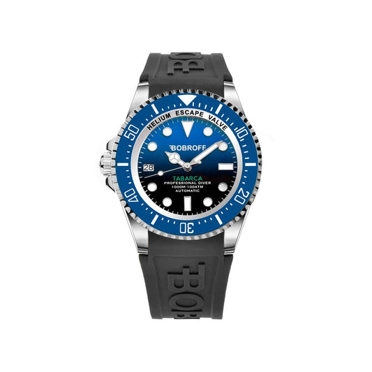 Bobroff Black Rubber Watch Bobroff