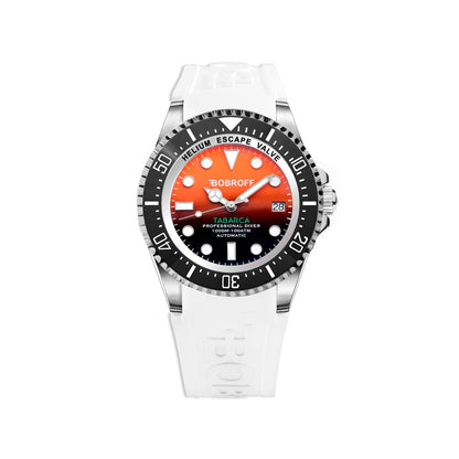 Bobroff White Rubber Watch Bobroff