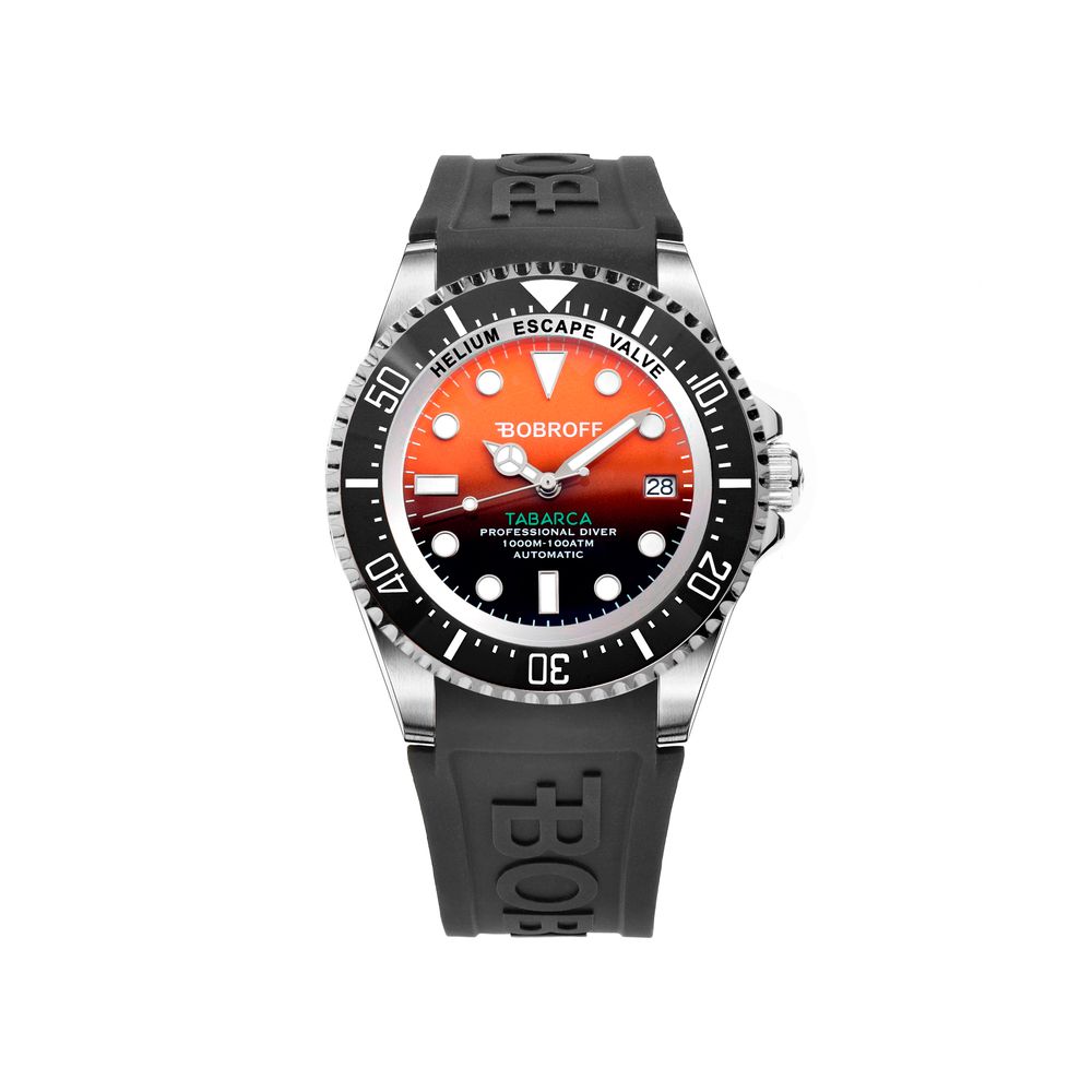 Bobroff Black Rubber Watch Bobroff