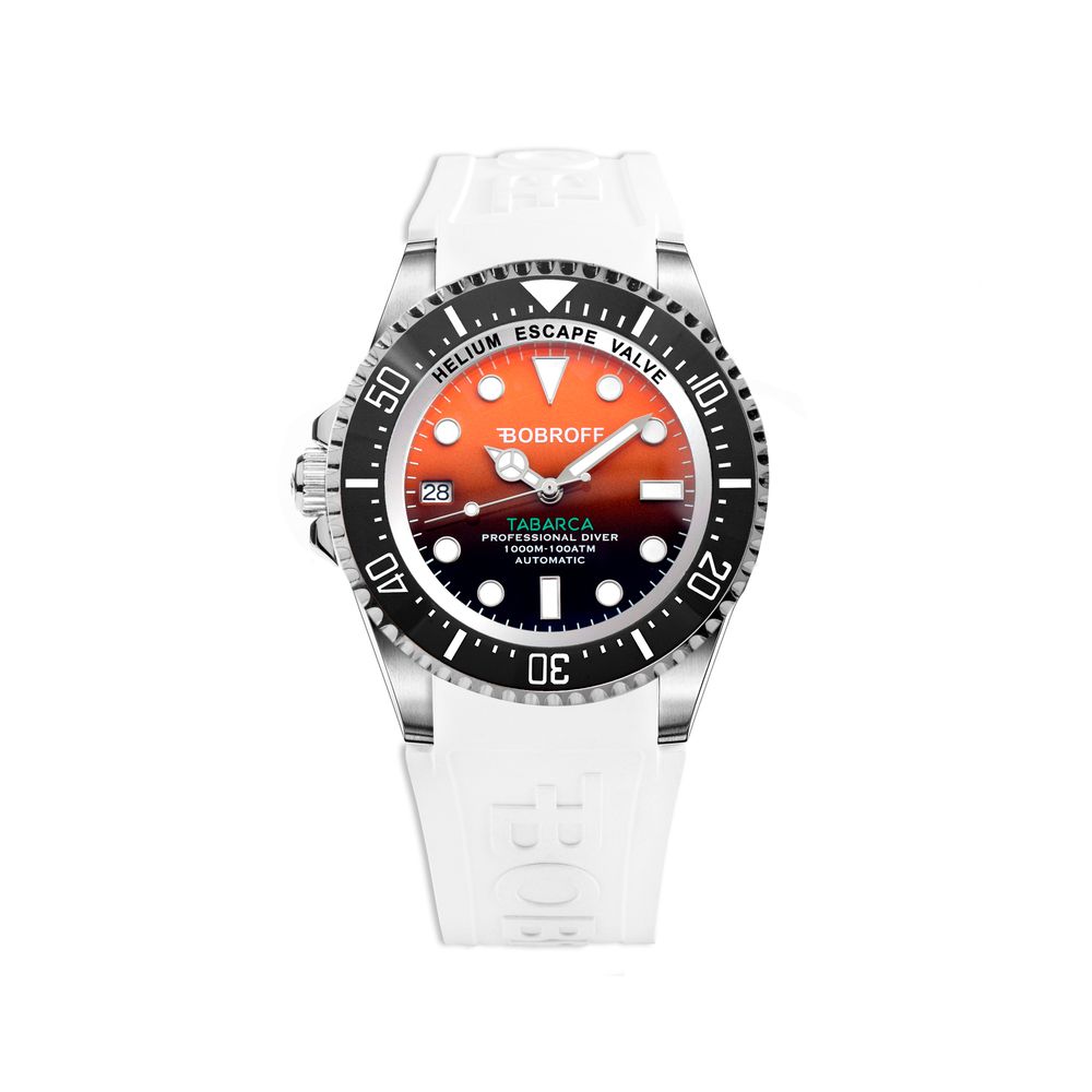Bobroff White Rubber Watch Bobroff