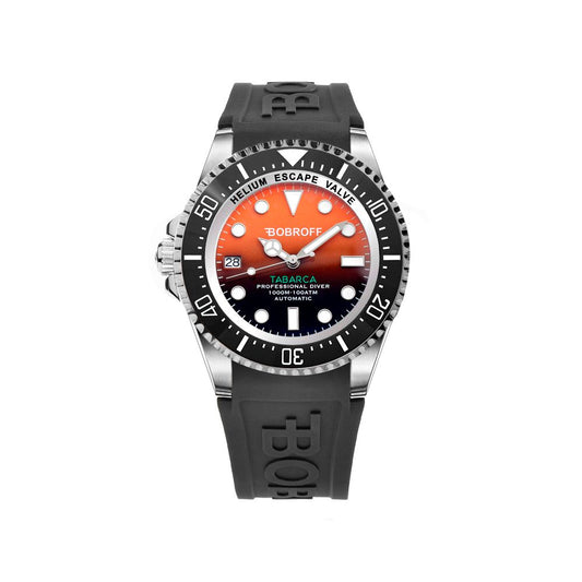 Bobroff Black Rubber Watch Bobroff