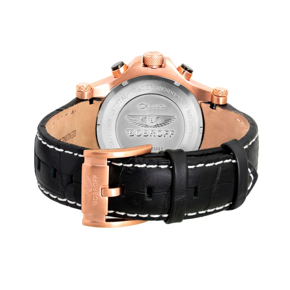 Bobroff Black Leather Watch Bobroff
