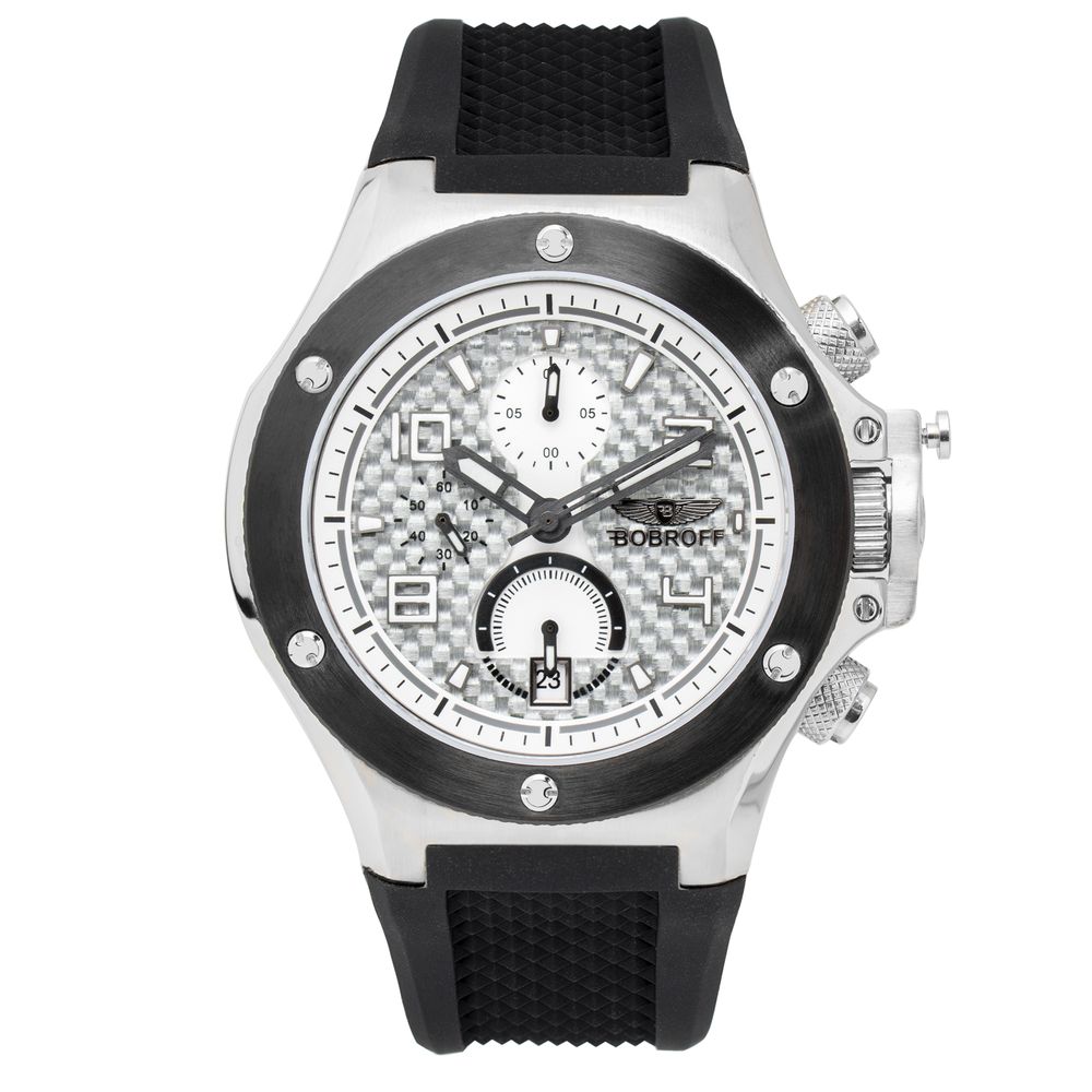 Bobroff Black Rubber Watch Bobroff