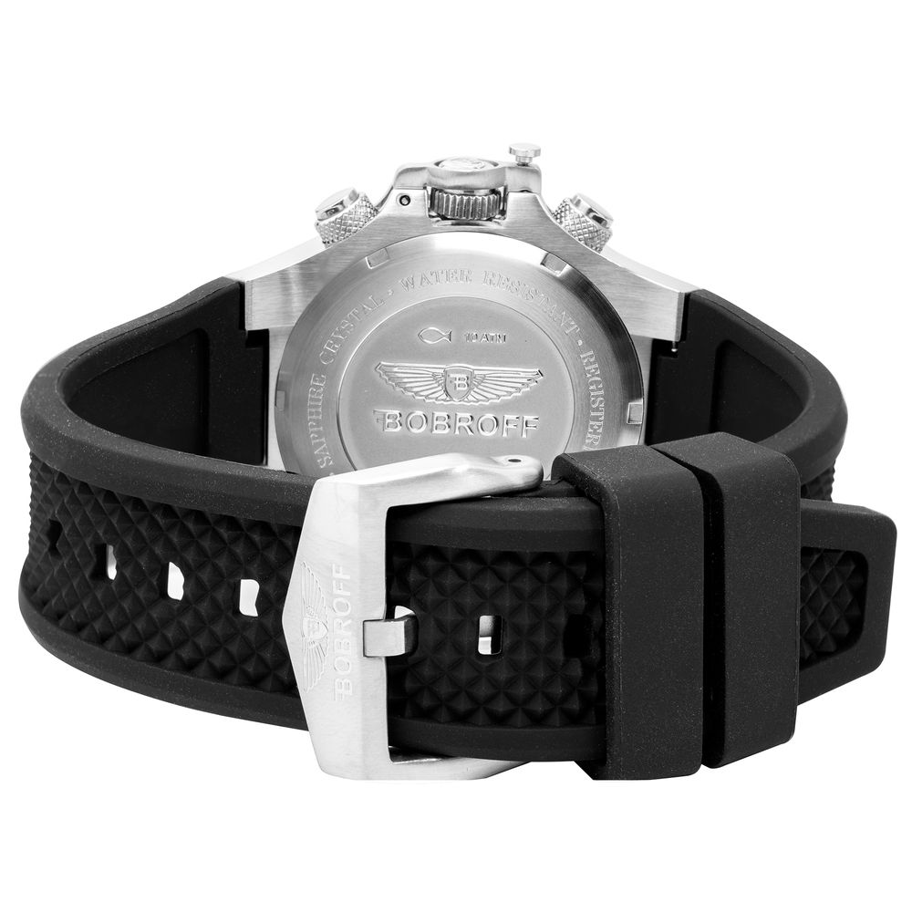 Bobroff Black Rubber Watch Bobroff