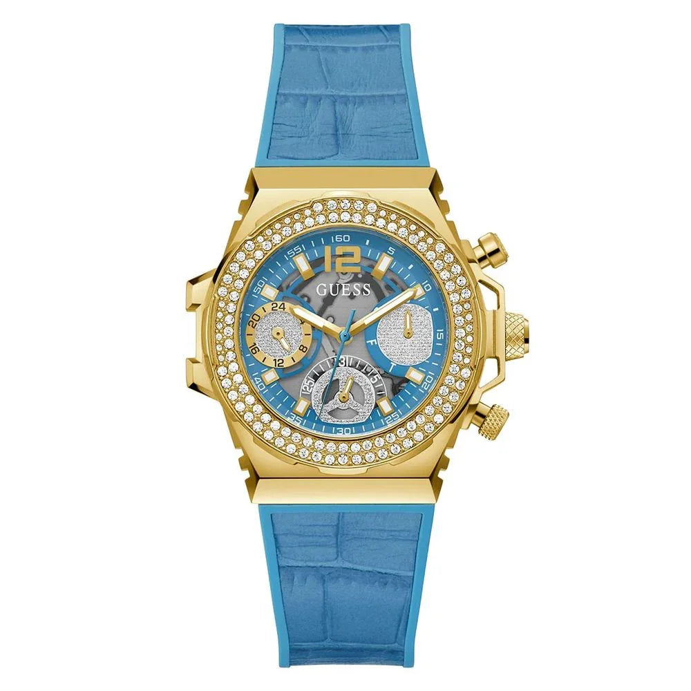Guess horloge met blauwe siliconen band - MARANOS