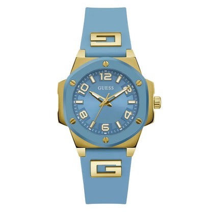 Guess horloge met blauwe siliconen band - MARANOS