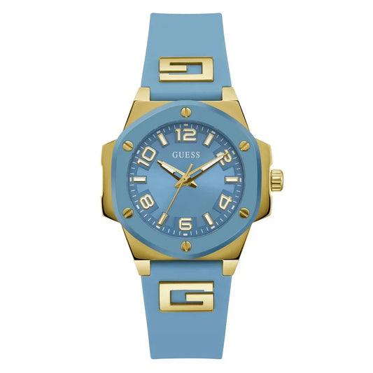 Guess horloge met blauwe siliconen band - MARANOS