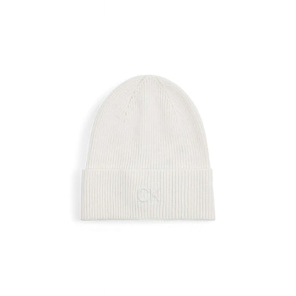 Calvin Klein White Organic Cotton Hat - MARANOS