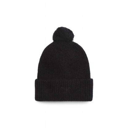 Calvin Klein Black Alpaca Leather Hat - MARANOS