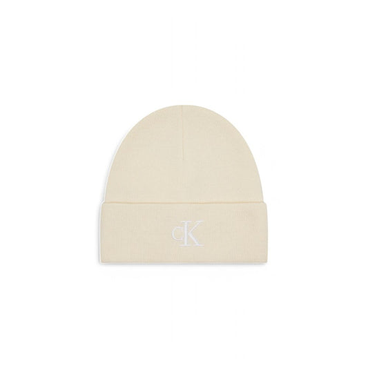 Calvin Klein Cream Recycled Polyester Hat - MARANOS