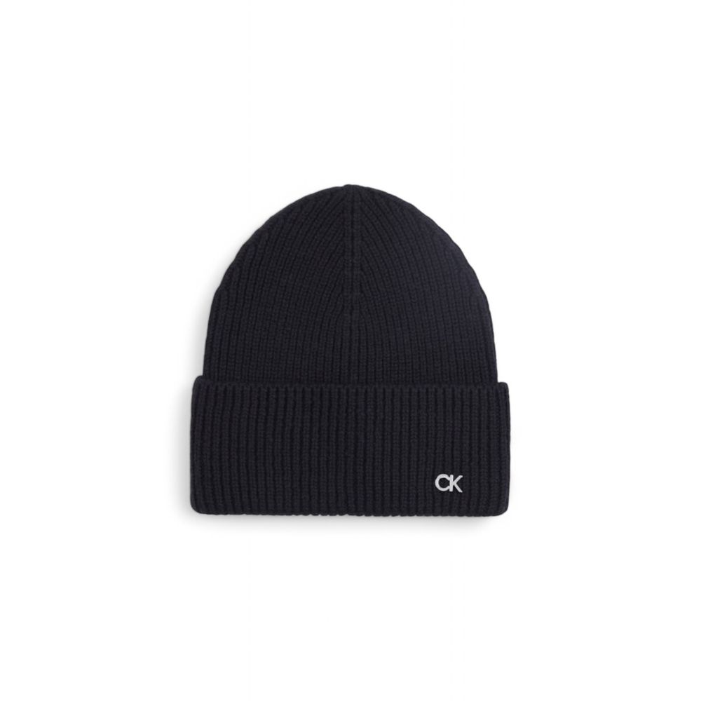 Calvin Klein Black Calvin Klein muts in zwart wolmix met geborduurd CK-logoWool Hat