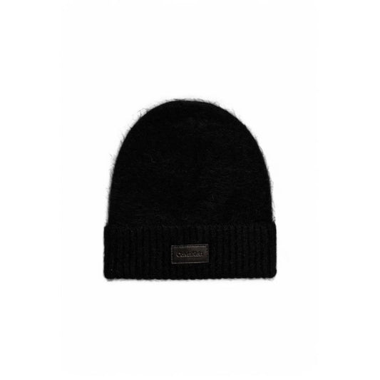 Calvin Klein Black Alpaca Leather Hat - MARANOS